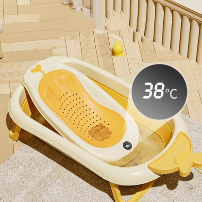 Bañera Plegable Grande con Soporte Antideslizante
