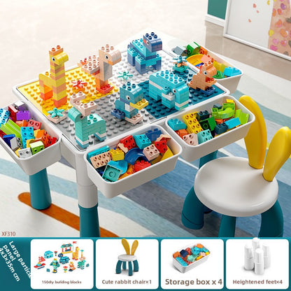 🧩🧱✨ Mesa de Bloques de Construcción Multifuncional | Juguete Educativo de Partículas Grandes | Compatible con LEGO
