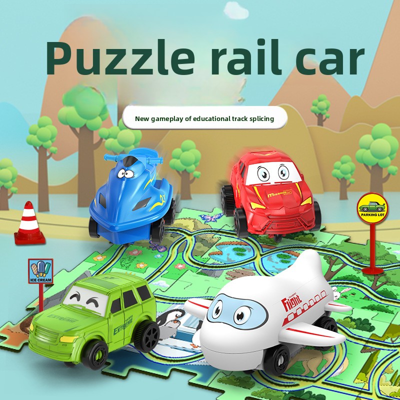 Rompecabezas DIY con Pista de Coches