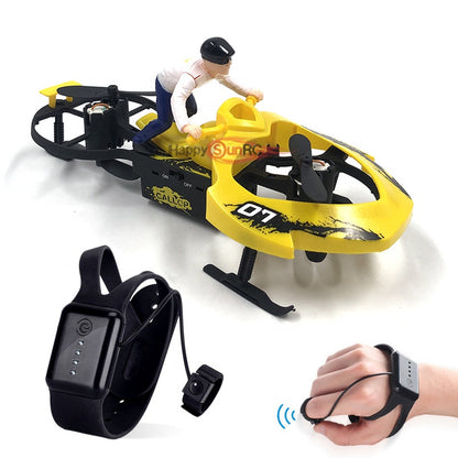 🚁🤖✨ Helicóptero de Control Remoto con Sensor de Gestos de Mano | 2.4G | 4 Hélices | Mini Dron de Juguete