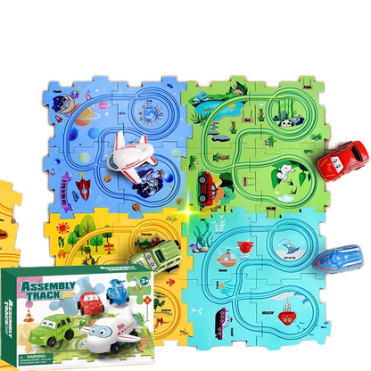 Rompecabezas DIY con Pista de Coches
