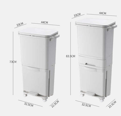 Contenedor de Basura Móvil de Doble Capa