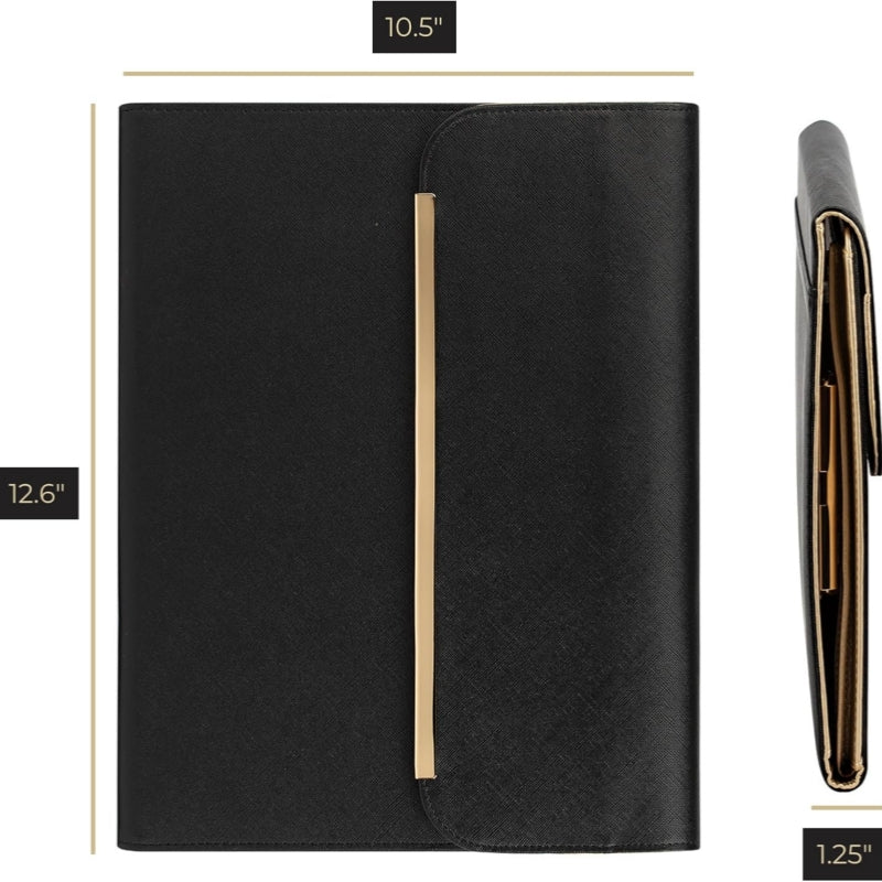 Carpeta de Cartera de Cuero Vegano Beige