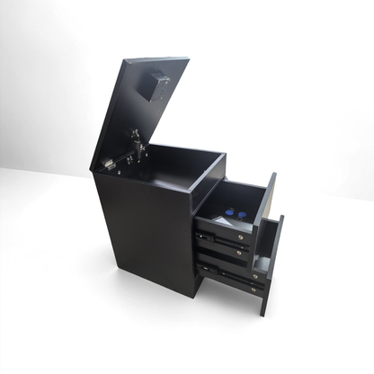 Mesita de Noche Moderna con Caja Fuerte Oculta y Cerradura NFC