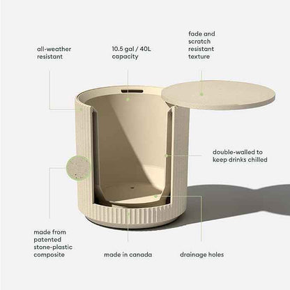 Mesa Auxiliar Refrigerada 2 en 1
