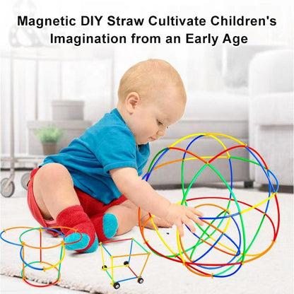 BLOQUES DE CONSTRUCCIÓN DE PAJAS 4D PARA NIÑOS – JUGUETE EDUCATIVO DIY DE ENSAMBLAJE E INSERTADO