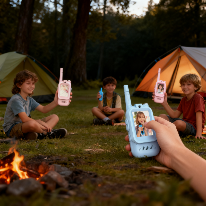 Walkie Talkies de Video para Niños | Radio de Dos Vías con Cámara y Alcance de 1500 Pies | Diversión y Comunicación para 3 a 12 Años