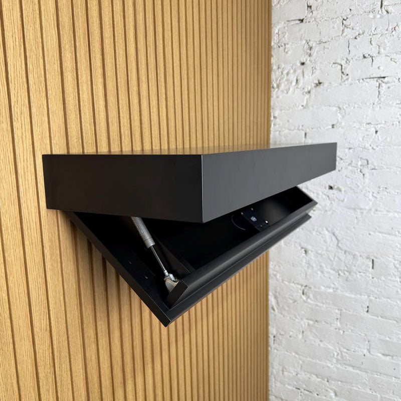 Estante de Pared Personalizado con Compartimento Oculto – Mueble Flotante de Madera con Almacenamiento Discreto