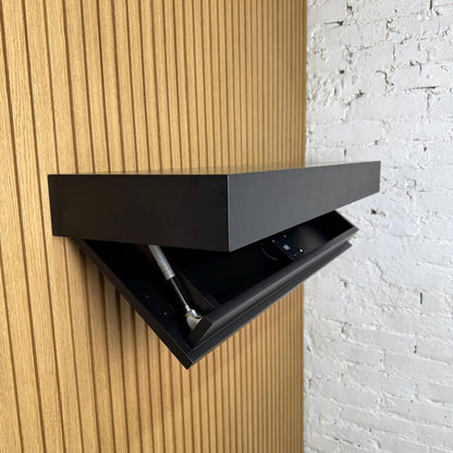 Estante de Pared Personalizado con Compartimento Oculto – Mueble Flotante de Madera con Almacenamiento Discreto