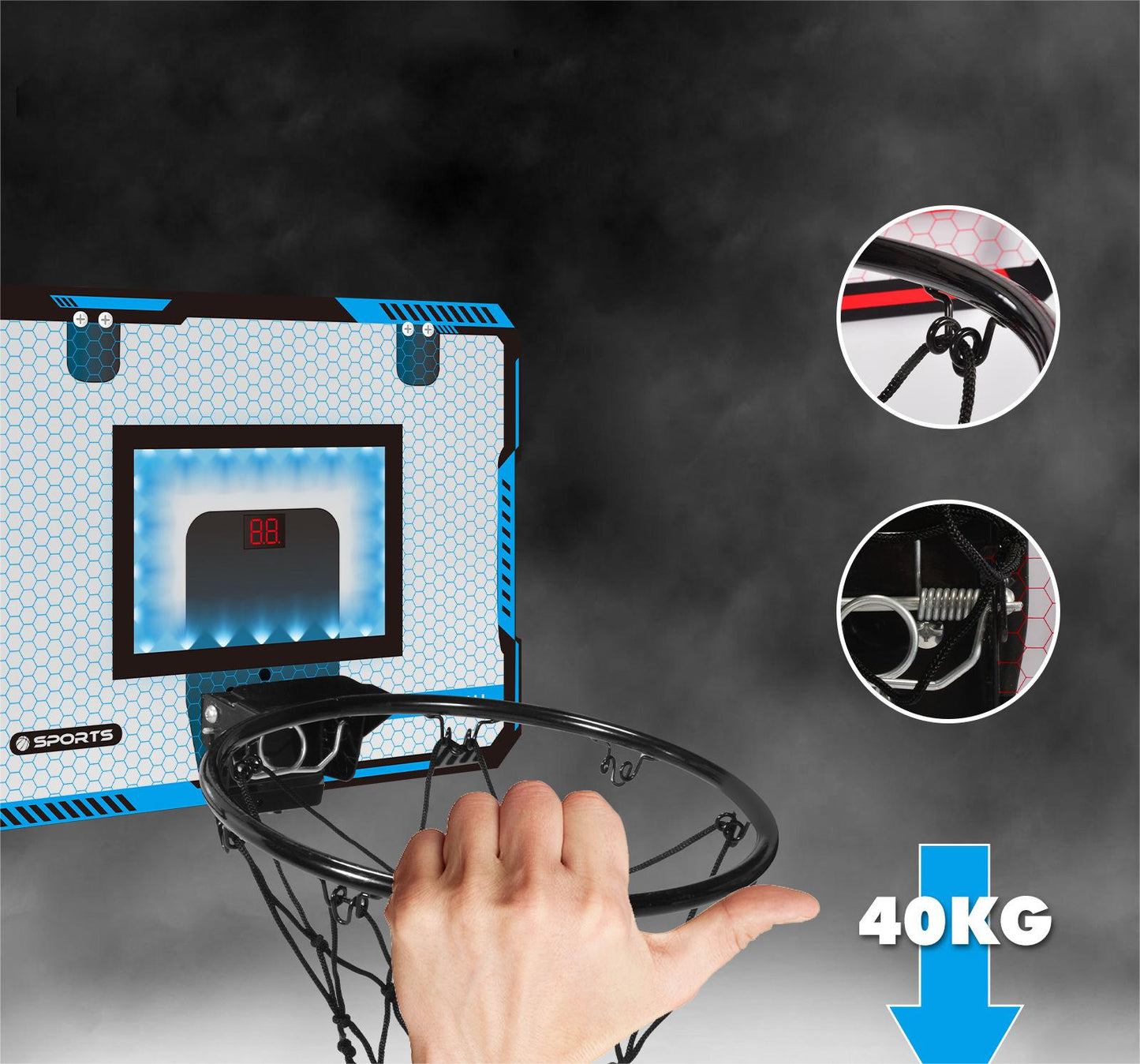 Aro de Baloncesto Colgante con Marcador Electrónico
