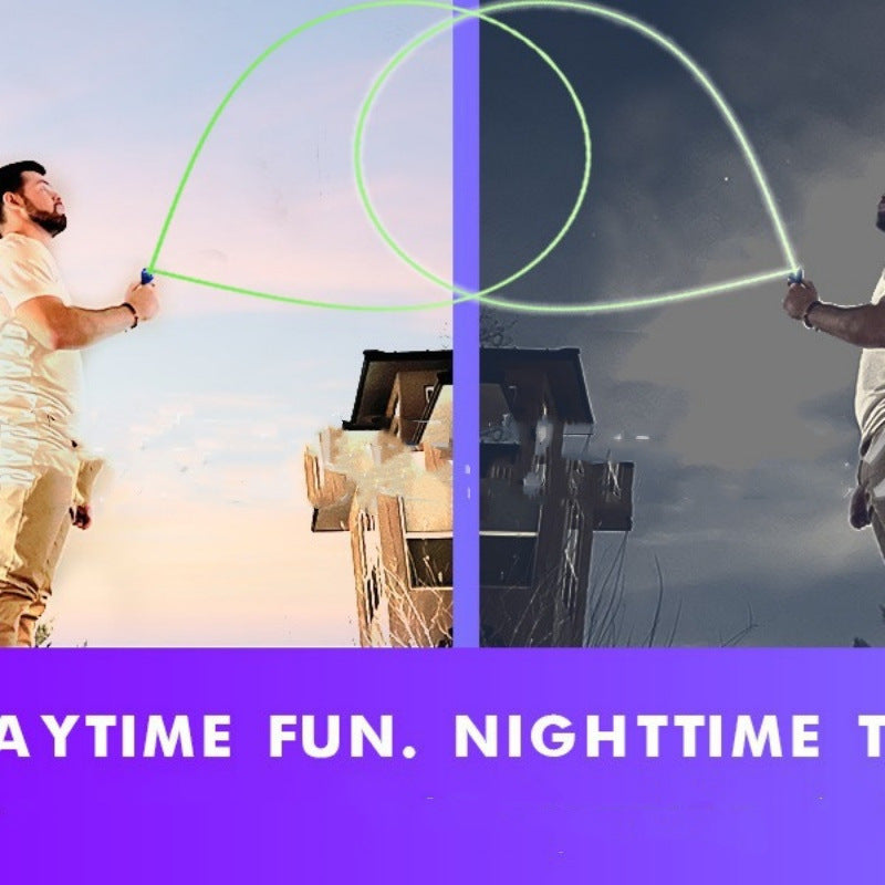 String Shooter Glow In The Dark – Lazo Luminoso Giratorio USB Recargable | Juguete Antiestrés, Divertido y Perfecto para Regalo