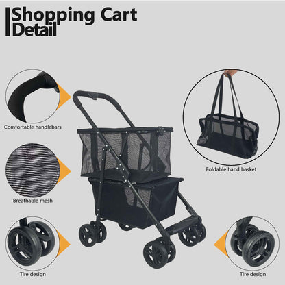 Carrito de Compras Plegable de Lujo