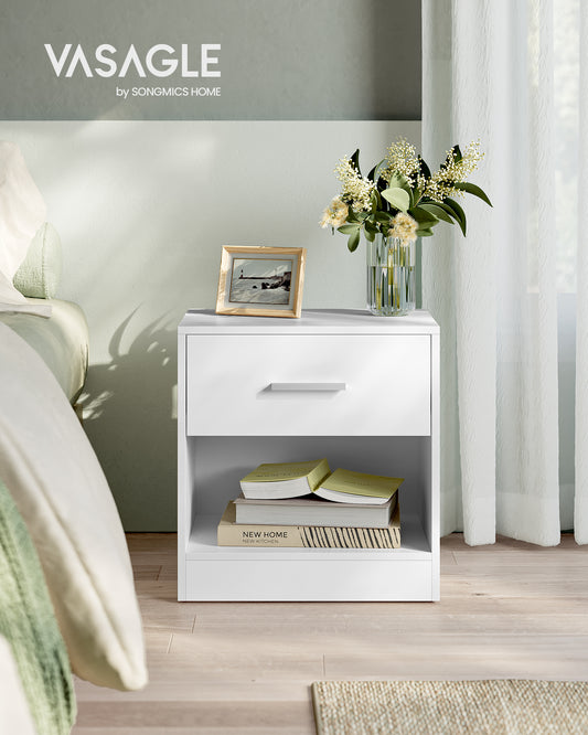 Mesita de Noche Moderna con Compartimento Oculto y Cerradura RFID