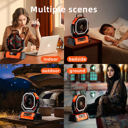 Ventilador Portátil Recargable 20000mAh con Luz LED
