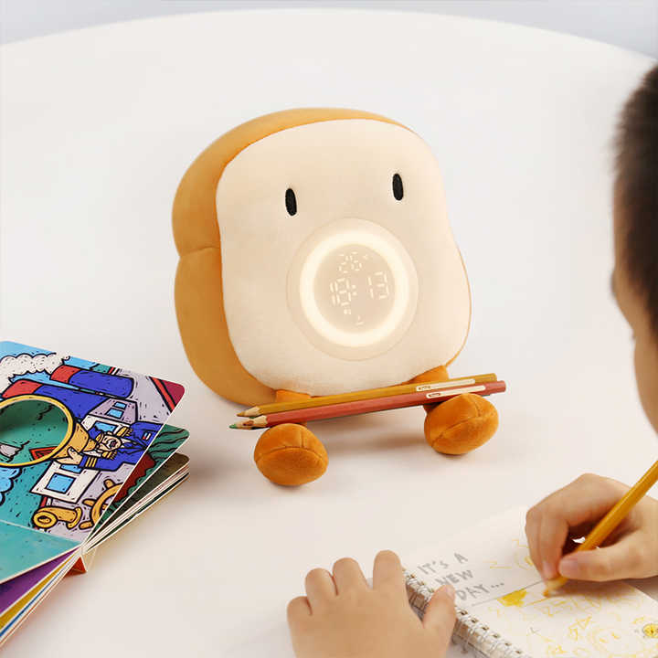 Reloj Despertador de Felpa con Forma de Tostada