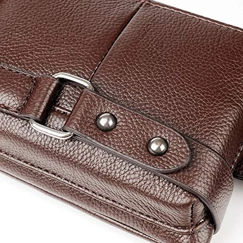 Bandolera de Cuero para Hombre | Bolso Cruzado Impermeable para Pecho y Hombro