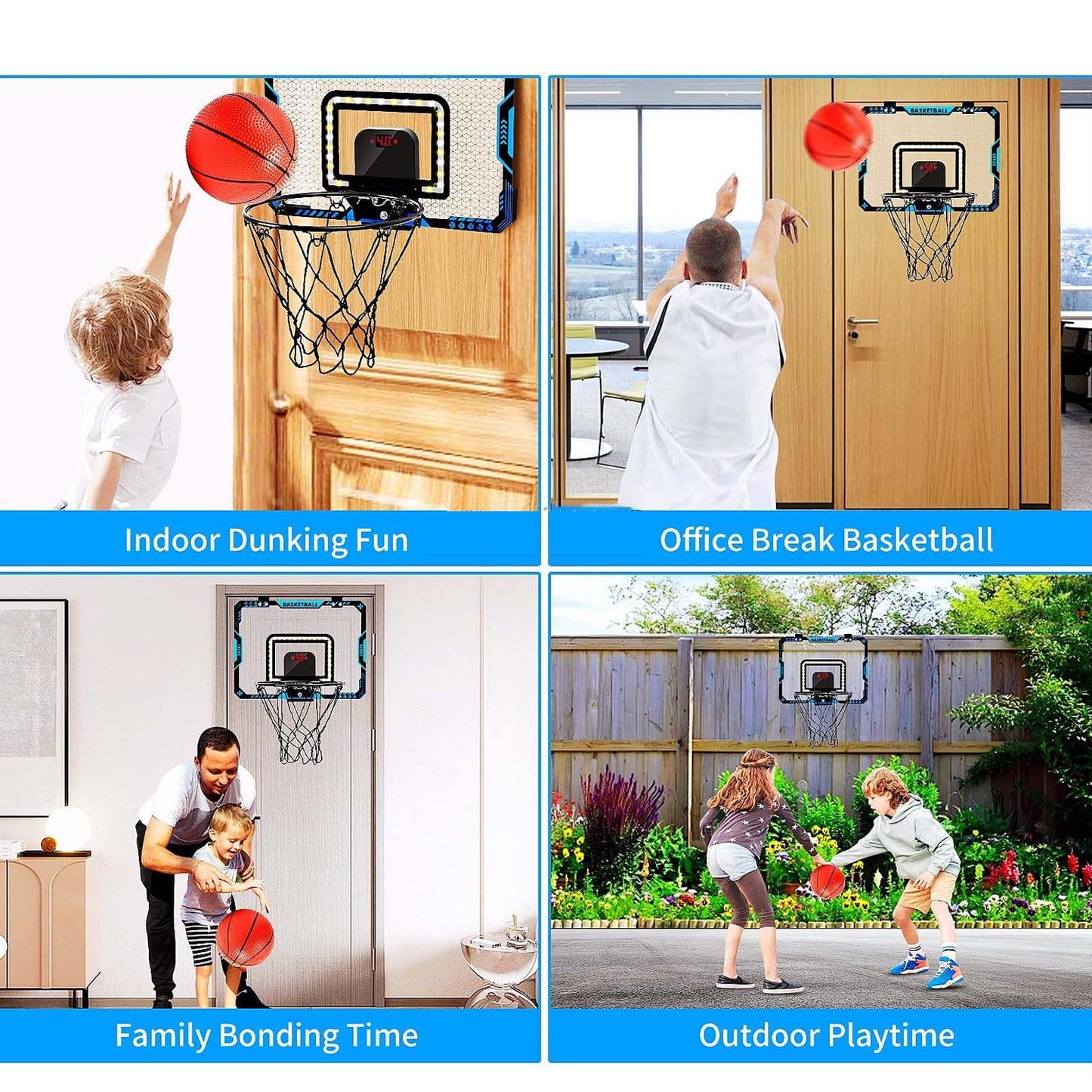 Aro de Baloncesto Colgante con Marcador Electrónico