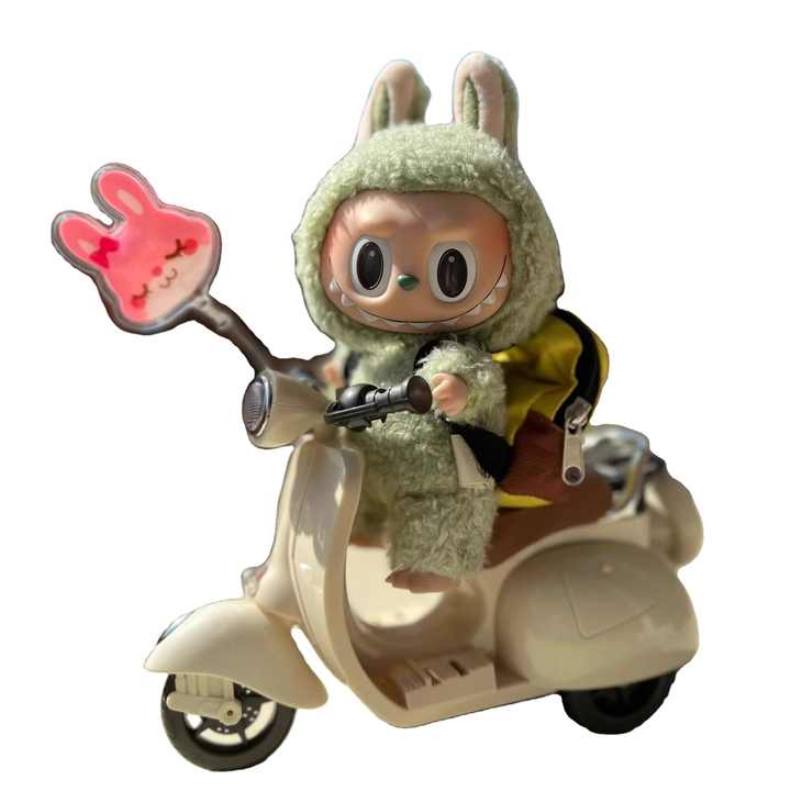 Mini moto eléctrica para muñeco Labubu