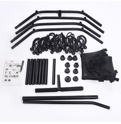 Trampolín Octogonal 120cm con Pasamanos Ajustable | Entrenamiento en Casa, Cuerda Elástica Gruesa, Fitness para Adultos