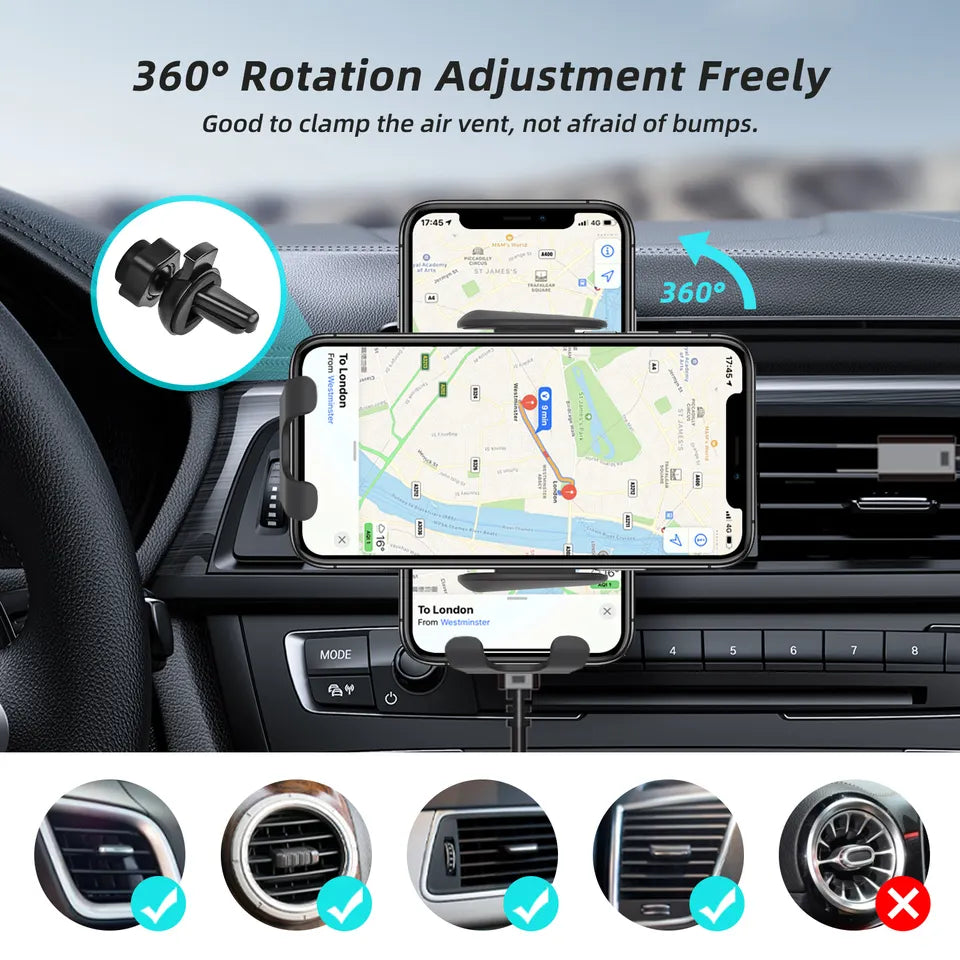 Soporte de Celular para Auto con Carita LED Interactiva