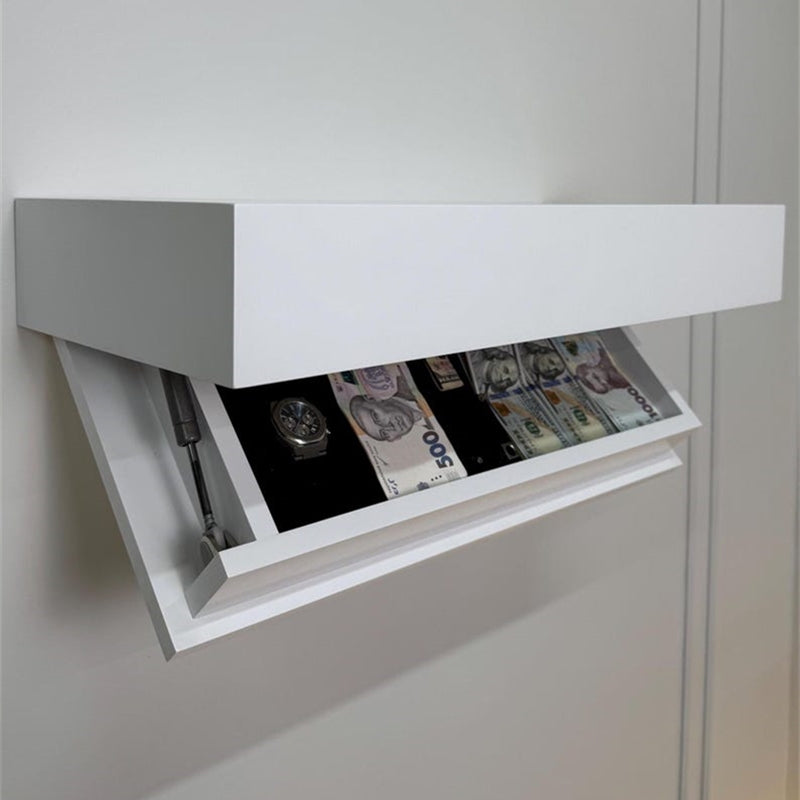 Estante de Pared Personalizado con Compartimento Oculto – Mueble Flotante de Madera con Almacenamiento Discreto
