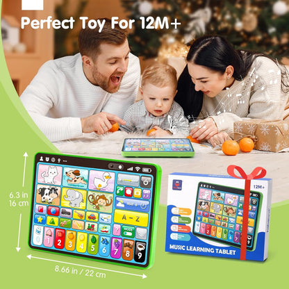Tableta de Aprendizaje Interactiva para Niños 1+ | Trilingüe (Inglés – Español – Francés) • Sonidos • Música • Terapia de Habla • Apps Educativas