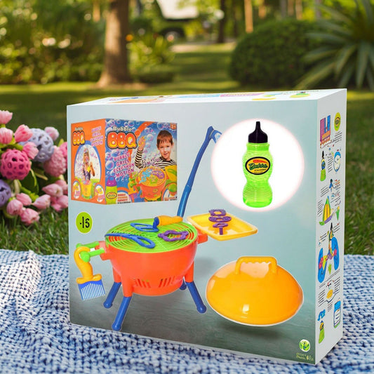 🍖🫧✨ Juguete de Burbujas de Barbacoa | Parrilla de Burbujas Eléctrica con Múltiples Moldes | Juego Infantil al Aire Libre