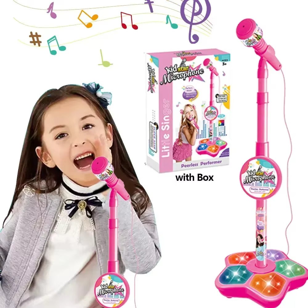 🎤🎶✨ Micrófono para Niños con Soporte Karaoke | Instrumento Musical Educativo | Juguete de Entrenamiento Cerebral