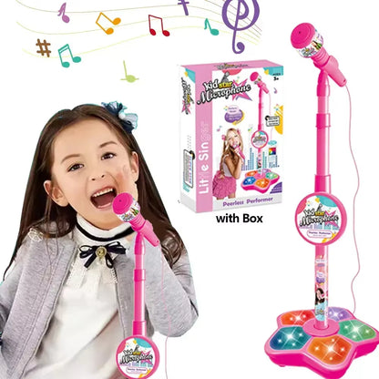 🎤🎶✨ Micrófono para Niños con Soporte Karaoke | Instrumento Musical Educativo | Juguete de Entrenamiento Cerebral