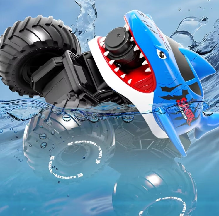 🚙💦 Camión Monstruo RC Tiburón 2.4 GHz | Vehículo Anfibio Todoterreno Agua y Tierra