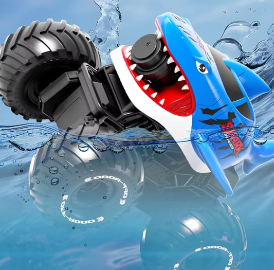 🚙💦 Camión Monstruo RC Tiburón 2.4 GHz | Vehículo Anfibio Todoterreno Agua y Tierra