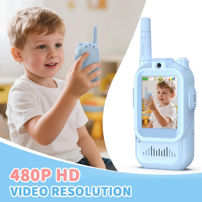 Walkie Talkies de Video para Niños | Radio de Dos Vías con Cámara y Alcance de 1500 Pies | Diversión y Comunicación para 3 a 12 Años