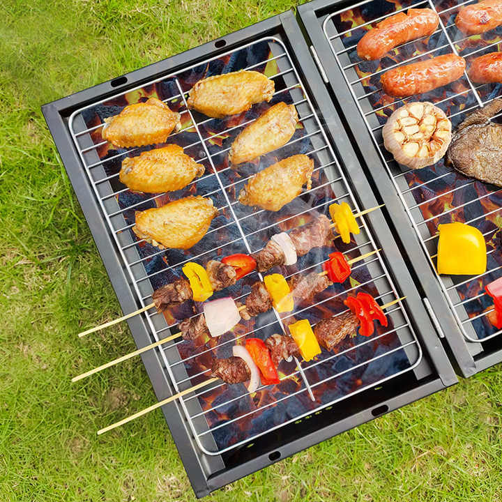 Parrilla Portátil de Mesa para Ahumar y BBQ