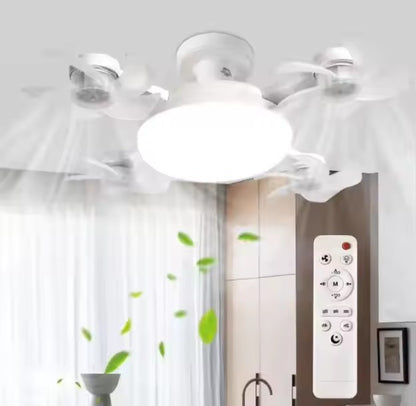 Lámpara de Techo Moderna con Ventilador Silencioso y Control Remoto