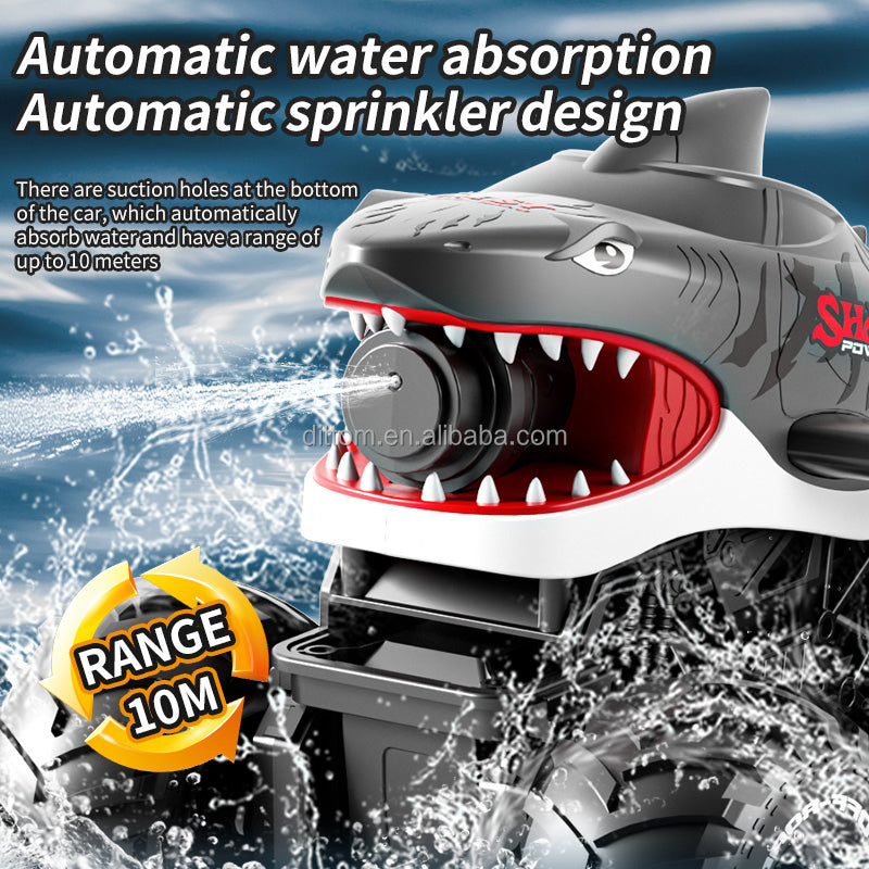🚙💦 Camión Monstruo RC Tiburón 2.4 GHz | Vehículo Anfibio Todoterreno Agua y Tierra