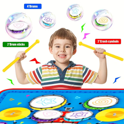 Tapete Musical Infantil con Piano + Batería | Juguete Interactivo Educativo para la Primera Infancia