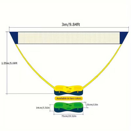 Red de Bádminton Portátil de 3m | Montaje Fácil + Bolsa de Almacenamiento