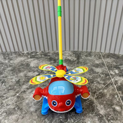 Avión Interactivo Push-Pull Educativo | Juego Sensorial • Sin Baterías • Plástico ABS Duradero • Desarrollo Motriz y Cognitivo • Regalo Perfecto para Navidad, Año Nuevo y Fiestas