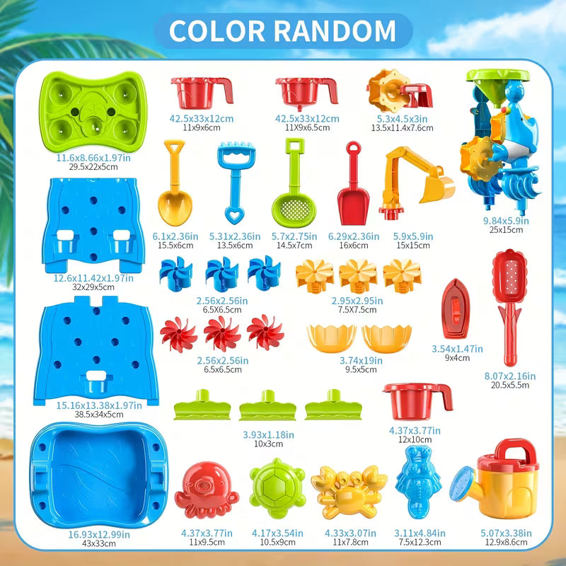 PLANETA DINOSAURO – Mesa de Agua y Arena Doble Cara | Laberinto en Cascada • Grifo Funcional • Juego Sensorial STEM • Exterior/Interior • No Tóxica • Diseño Infantil • Construcción Robusta