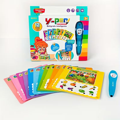 Bolígrafo Lógico + 12 Tarjetas Educativas | Juego de Pensamiento Lógico para Niños