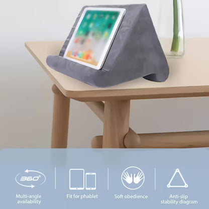 ALMOHADA DE ESPONJA SOPORTE PARA TABLETA – COJÍN ERGONÓMICO PARA IPAD, SAMSUNG, HUAWEI Y TELÉFONOS