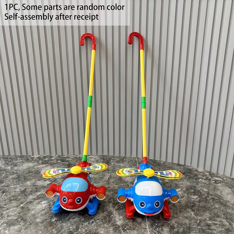 Avión Interactivo Push-Pull Educativo | Juego Sensorial • Sin Baterías • Plástico ABS Duradero • Desarrollo Motriz y Cognitivo • Regalo Perfecto para Navidad, Año Nuevo y Fiestas