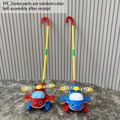 Avión Interactivo Push-Pull Educativo | Juego Sensorial • Sin Baterías • Plástico ABS Duradero • Desarrollo Motriz y Cognitivo • Regalo Perfecto para Navidad, Año Nuevo y Fiestas