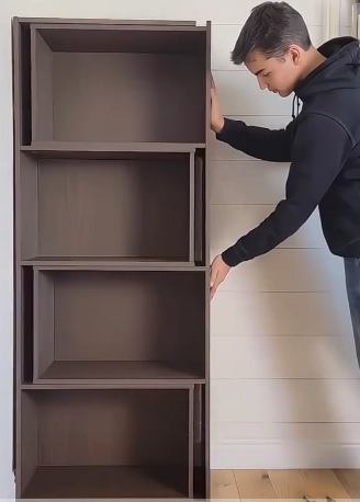 Estantería de Madera Expandible de 4 Niveles