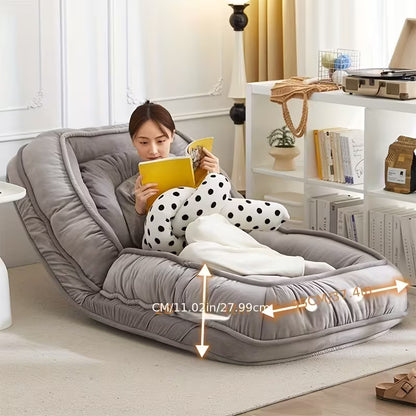 Sofá Convertible 2 en 1 Moderno 🤍🧸 | Asiento Plegable con Espuma Viscoelástica &amp; Diseño Perezoso