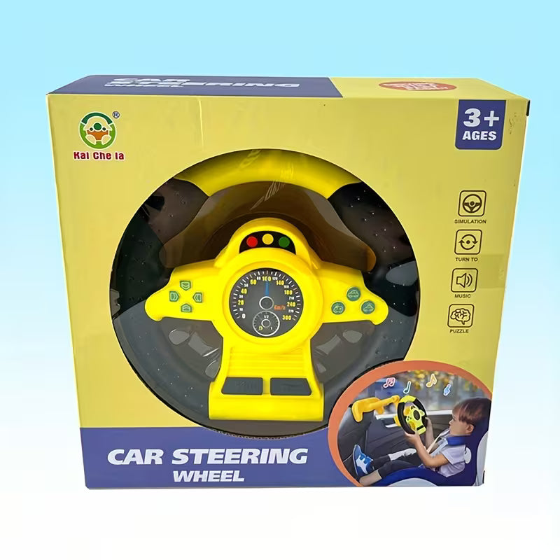 Volante de Simulación para Bebés y Niños | Base Vertical • Giro 360° • Juego de Conducción Educativo • Estimulación Temprana • Juguete Interactivo de Alta Calidad