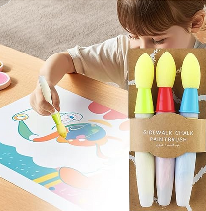 Juego de Pinceles para Tiza en la Acera