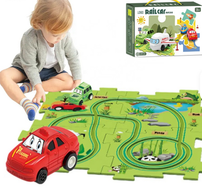 Rompecabezas DIY con Pista de Coches